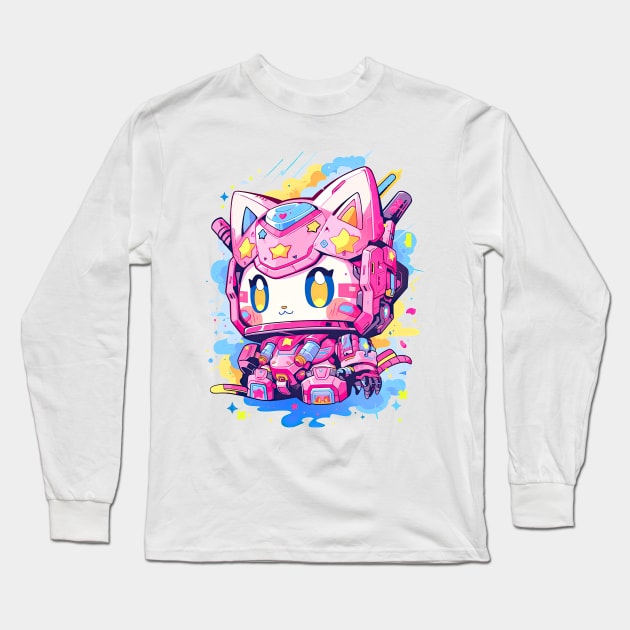 SHOOTING STAR LAZER KITTY | Mecha Neko Army | PROUD OTAKU Long Sleeve T-Shirt by PROUD OTAKU